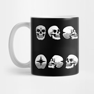 skulls in lines Mug